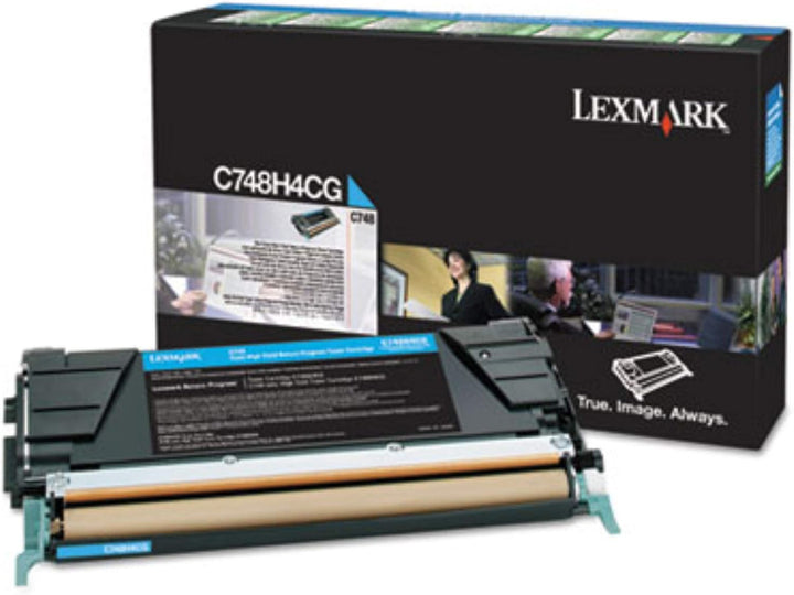 Lexmark High Yield Cyan Return Program Toner Cartridge for US Government, 10000 Yield (C748H4CG)