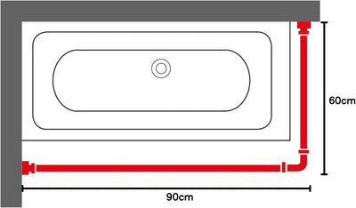 Sealskin Komplett-Set Easy Roll Duschvorhangstange, Farbe: Schwarz, Duschvorhanghalterung zur indivi