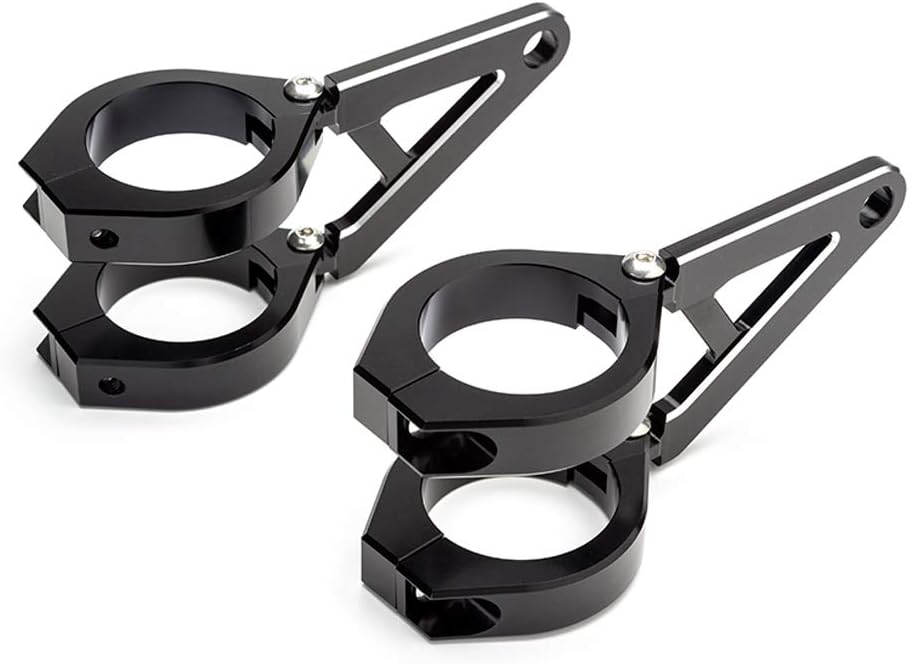 Motorrad Scheinwerfer-Halter mit Kurzen Arme Für Massgefertigt Projekt Motorrad - Schwarz, 58-59mm,