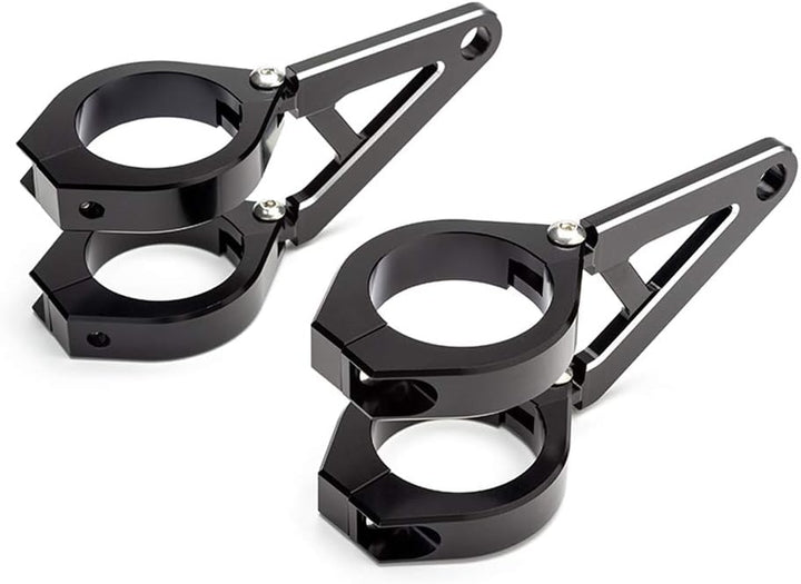 Motorrad Scheinwerfer-Halter mit Kurzen Arme Für Massgefertigt Projekt Motorrad - Schwarz, 58-59mm,
