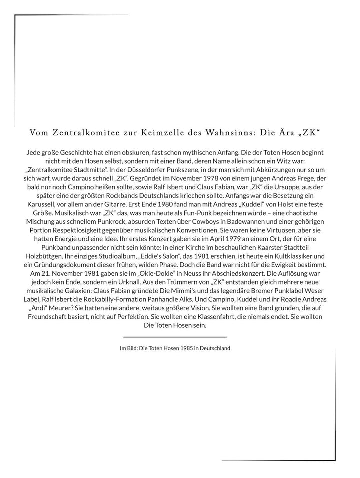 Unsterblich: Die Biografie über Die Toten Hosen. Hochwertige Hardcoverausgabe, Taschenbuch