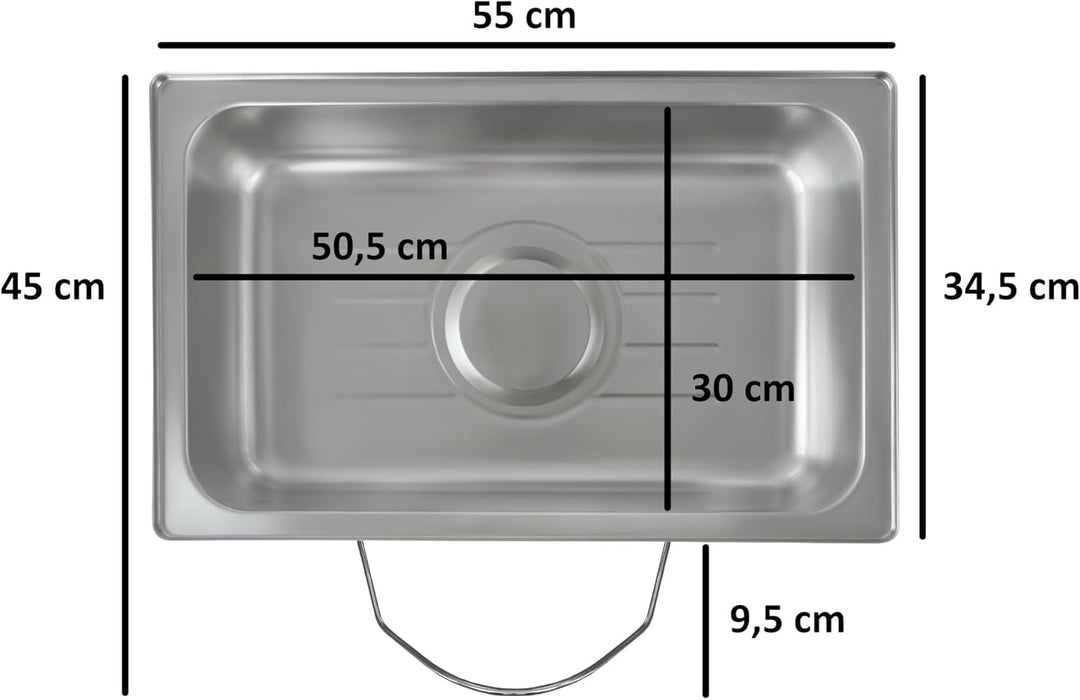 Mahlzeit elektrischer Edelstahl Chafing Dish mit GN 1/1 | 9 Liter | bis 80°C mit Display | Speisenwä