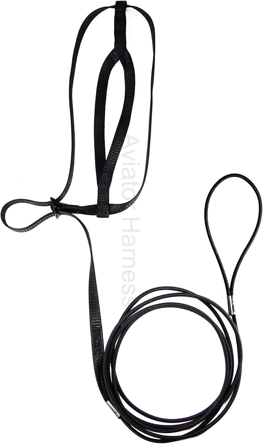 Das Aviator Vogel Geschirr & Lein – Made in America L Schwarzes, L Schwarzes