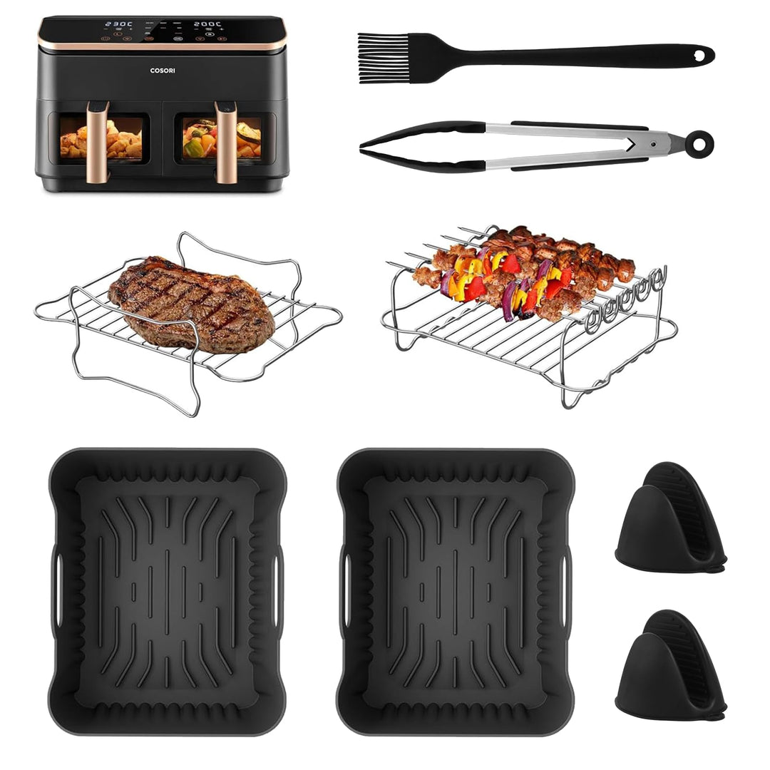 Heissluftfritteuse Zubehör für COSORI Heissluftfritteuse 8,5L/Dual Blaze TwinFry 10L, Airfryer Zubeh