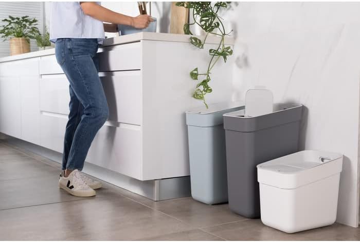 CURVER READY TO COLLECT 30L Mülleimer perfekt zur Trennung von Abfall, Mülltrennsystem stapelbar, du