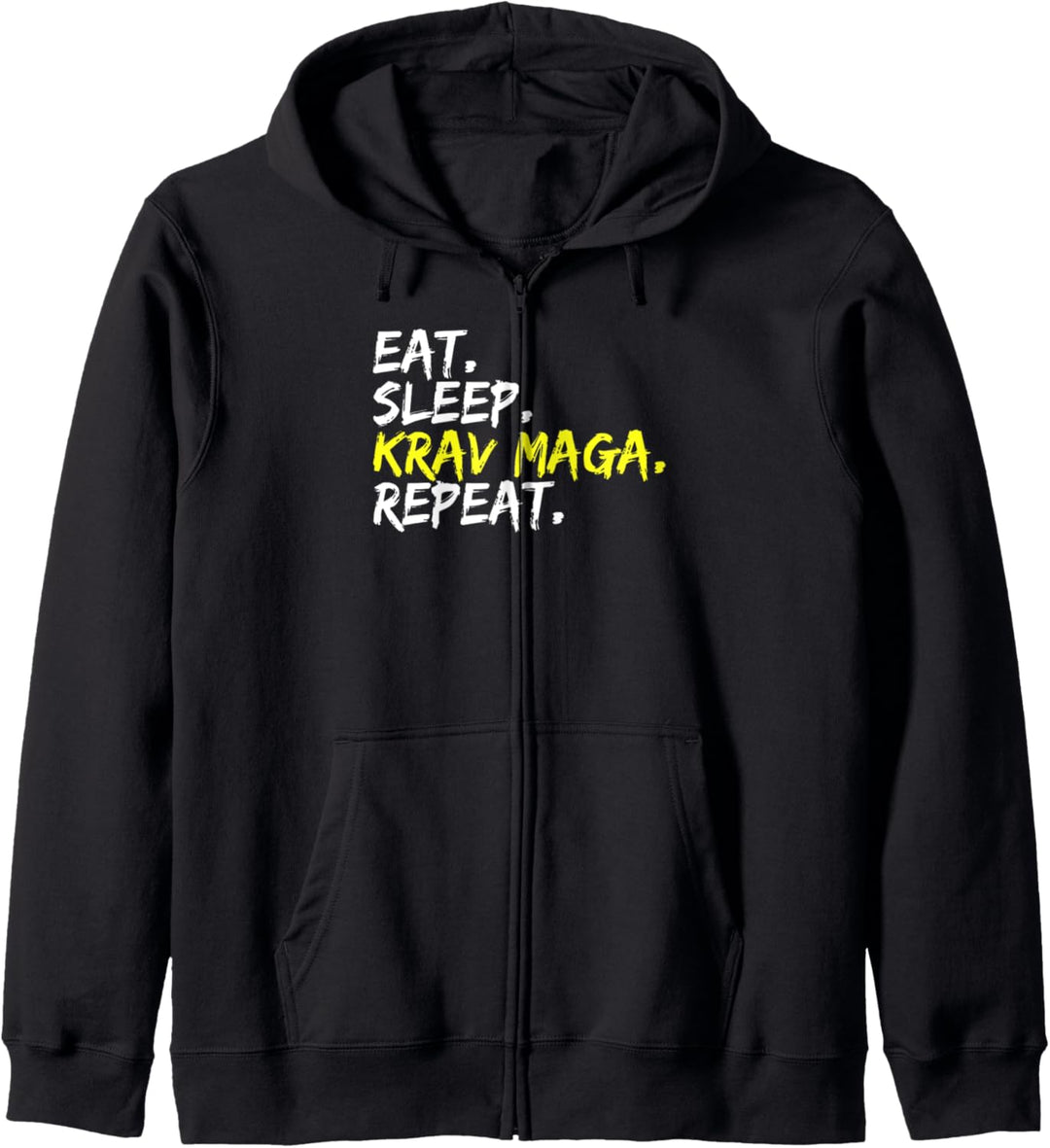 Krav Maga Kampfsport "Eat Sleep Krav Maga Repeat" Kapuzenjacke