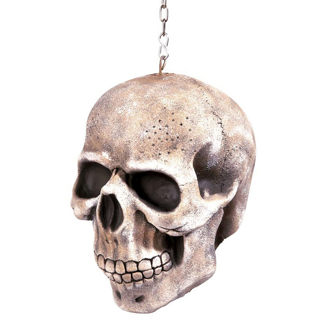 Widmann 6883C - Deko Totenkopf mit Kette, Circa 20 cm, Hängedekoration, Accessoire, Horror, Hallowee