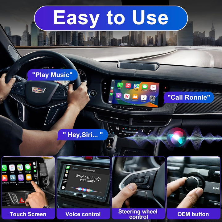 CarPlay Wireless Adapter, 2 IN 1 Wireless Android Auto & Carplay Wireles Adapter, Wandelt Wired CarP