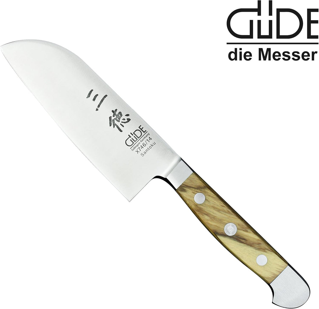 Güde Alpha Olive Santokumesser 14 cm inkl. PRYMO.de® Klingenschutz