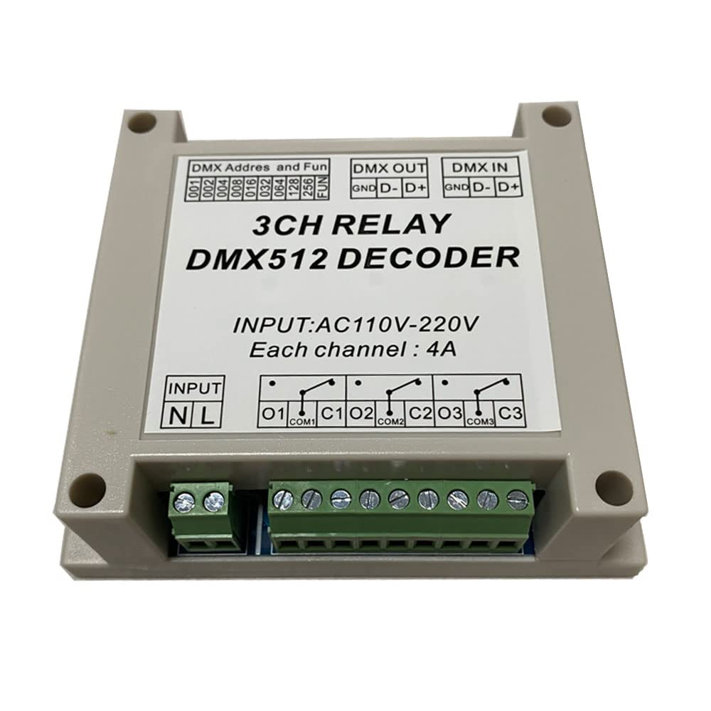 3CH Relay Switch DMX512 Controlled Relay Switch High Voltage Input Relay Switch AC110-220V