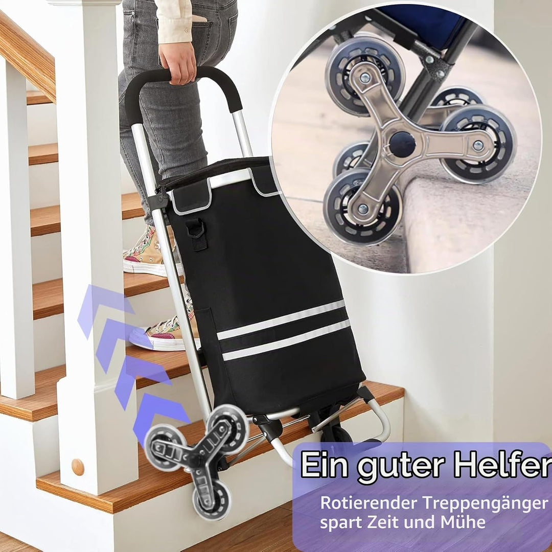 2er-Pack, Einkaufstrolley Ersatzräder, Ersatzrad für Treppenkletterer Sternrad Dreiringrad, Einkaufs