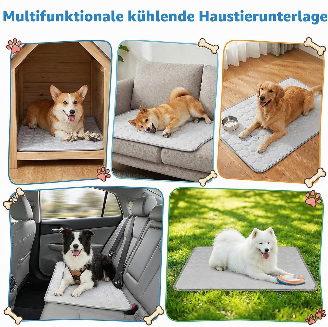 Qoosea Kühlmatte für Hunde Selbstkühlende Hundematte, Komfortabel Pet Cooling Mat Kühldecke Waschbar