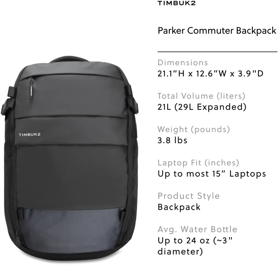 Timbuk2 Parker Pack Jet Black Einheitsgrösse, Jet Black Einheitsgrösse