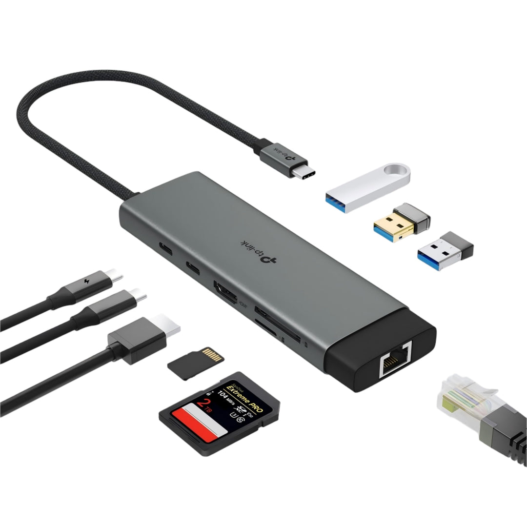 TP-Link UH9120C Docking Station USB C Hub PD100W, 4K 60Hz HDMI, 1× USB C, 3× USB A, Gigabit Ethernet