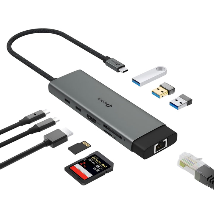 TP-Link UH9120C Docking Station USB C Hub PD100W, 4K 60Hz HDMI, 1× USB C, 3× USB A, Gigabit Ethernet