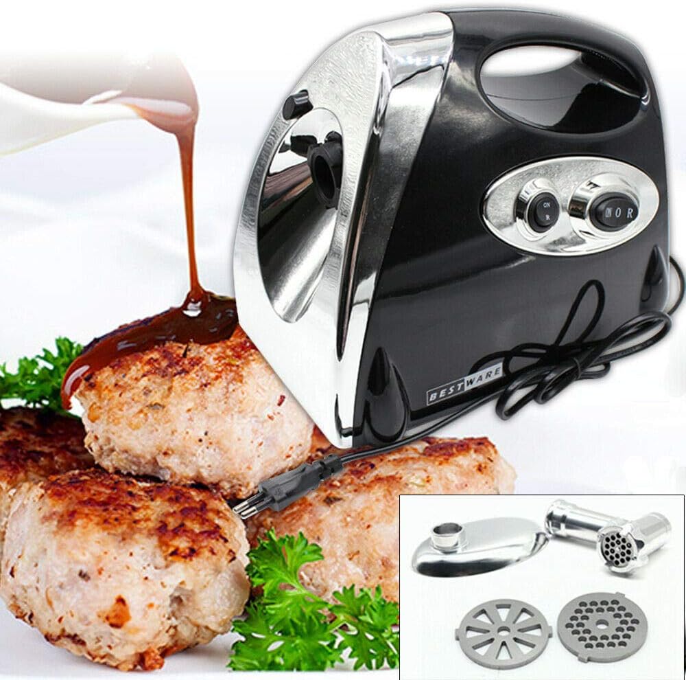 KinHall Elektrisch Fleischwolf 800W/2800W Edelstahl Wurstfüller Wurstmaschine + Zubeh Elektrisch Fle