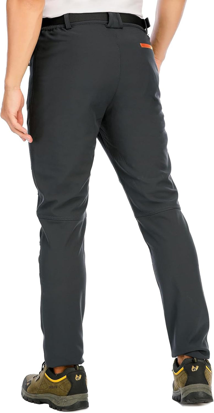 BenBoy Herren Wanderhose Wasserdicht Skihose Softshellhose Winddicht Outdoorhose Winter Warm Gefütte