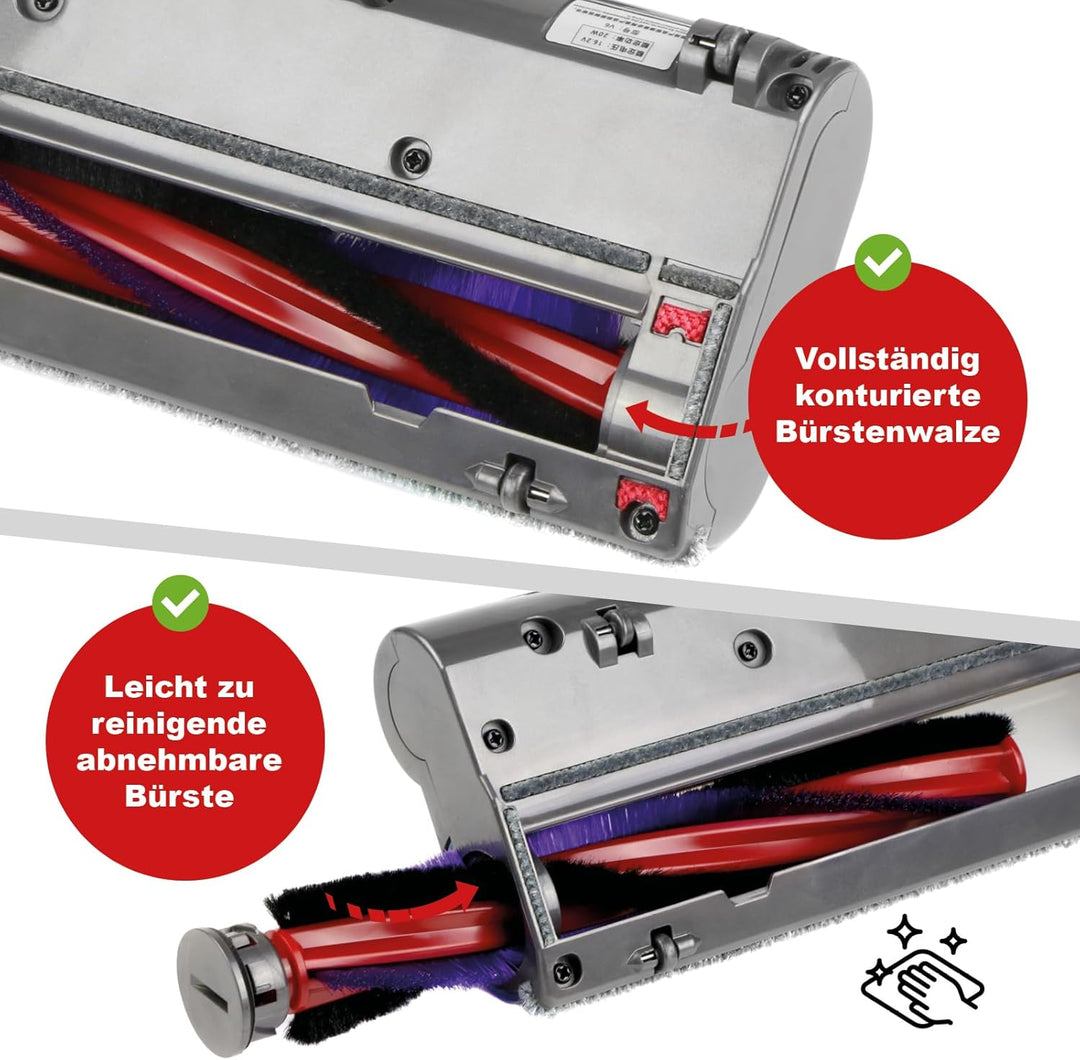 SPARES2GO Bürstenkopf für Dyson DC59 DC58 V6 SV03 SV06 SV09 Animal Motorisierter Vakuumturbinen-Werk