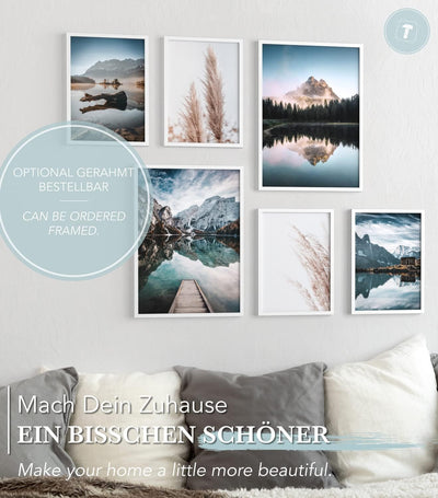 Papierschmiede® Mood Poster Set Mountain View, Bilder Wohnzimmer Deko Schlafzimmer, 2x DIN A3 (ca. 3