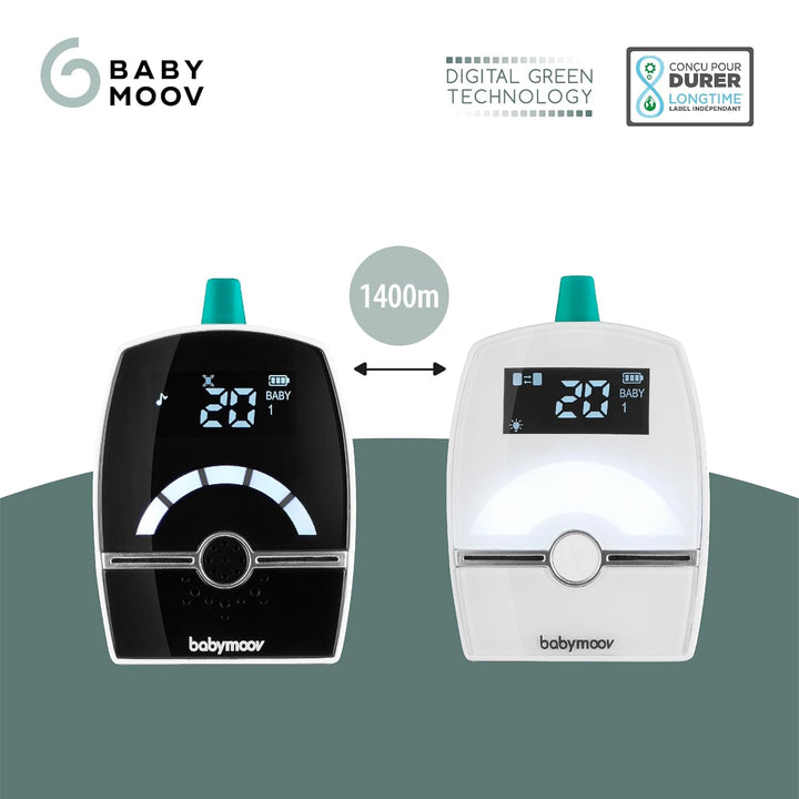 Babymoov Babyphone Premium Care, Digital Green Technology, 1400m, Babyphone Premium Care