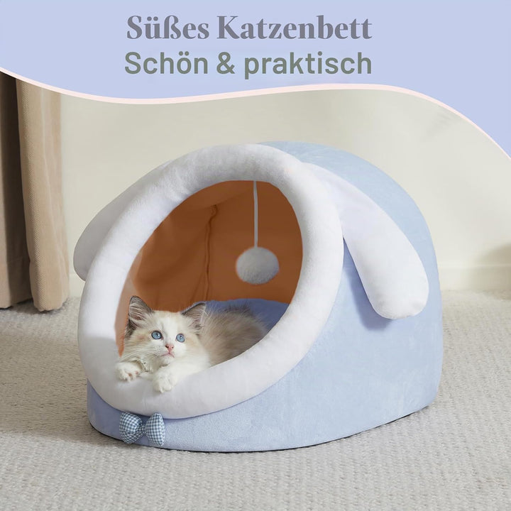 Jiupety Nettes Katzenhöhle, Katzen höhle Katzen bettchen, Katzen Bett M (38 cm x 37 cm x 32 cm), Kat