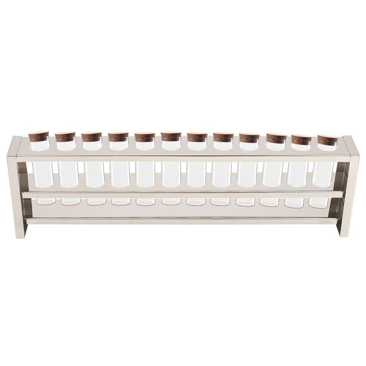 12 Löcher Reagenzglasständer Lochdurchmesser 2,3 cm, Edelstahl Farbmetrischer Röhrchenhalter Rack Ze