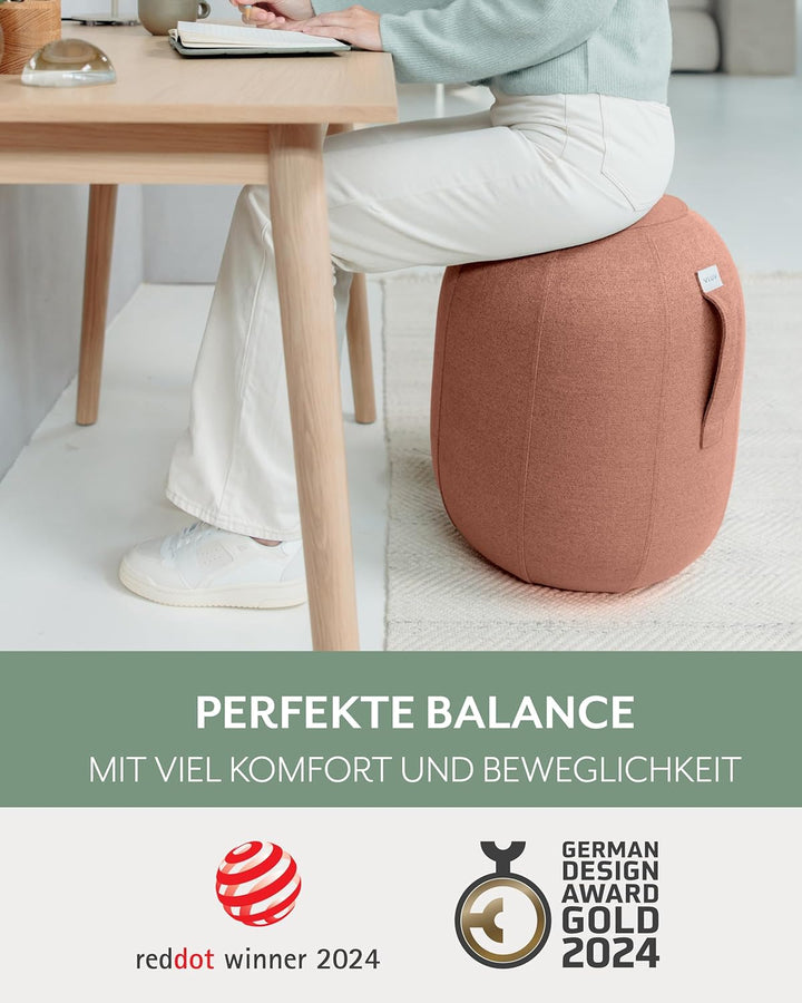 VLUV KAPSUL SOVA Balance-KAPSEL, luftgefüllter Sitzhocker, ergonomisches Sitzen, platzsparend & flex