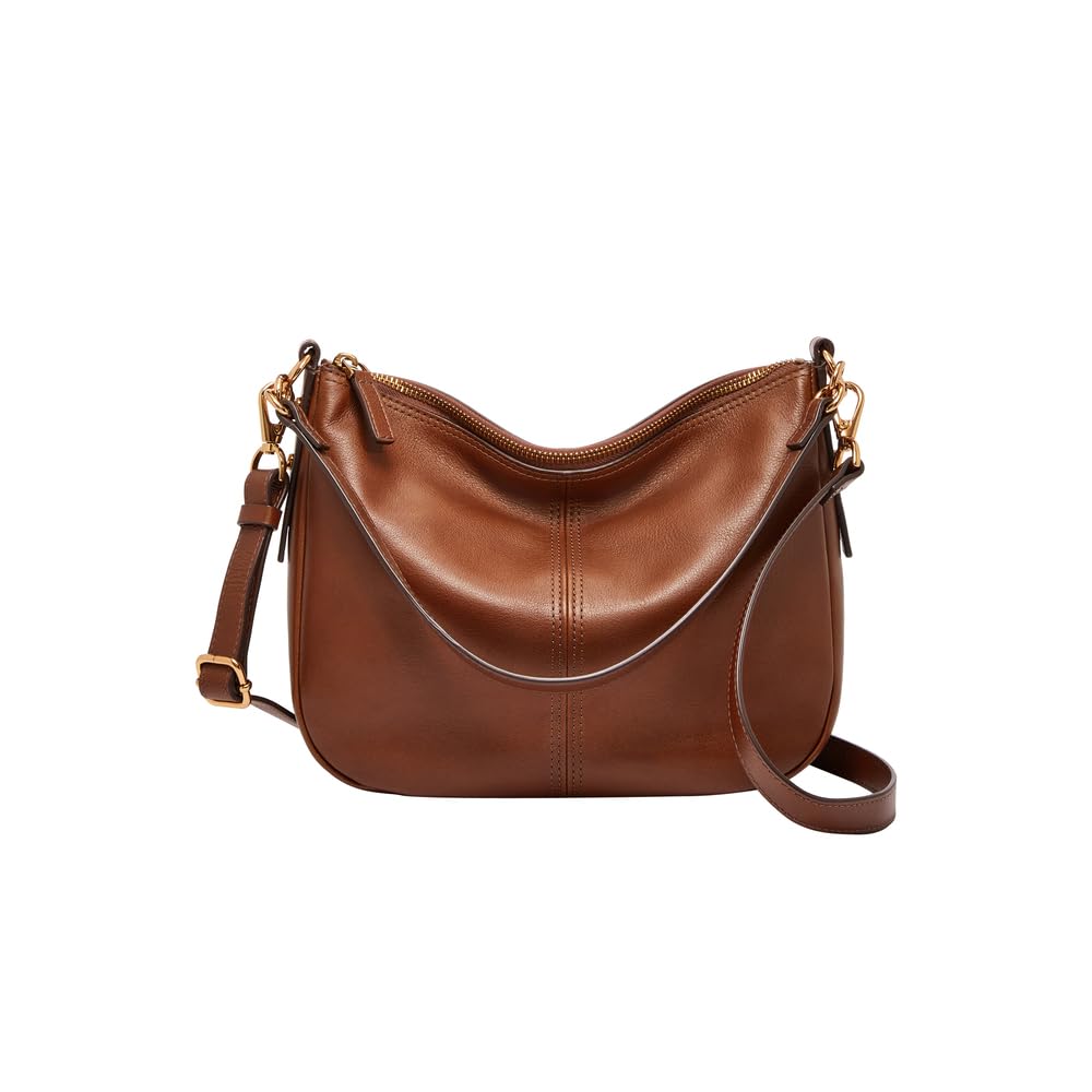 Fossil Damen Jolie Crossbody Ledertasche 27,9 cm L x 7,6 cm B x 20,3 cm H Braun, Braun