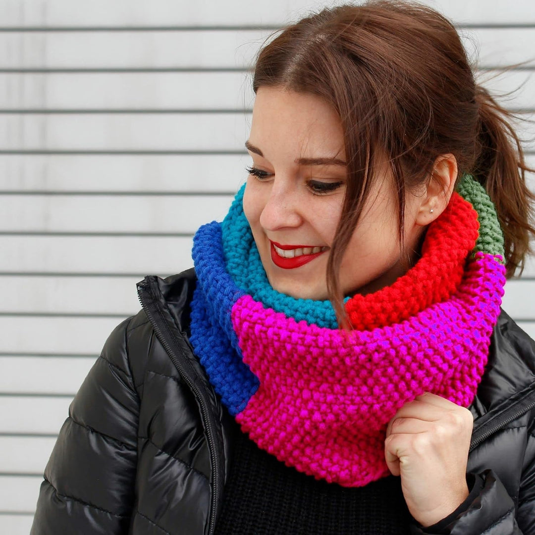 myboshi Strickset Schal New Haven, inkl. No.1 Wolle, Rundstricknadel, Anleitung und Label, Strickpak