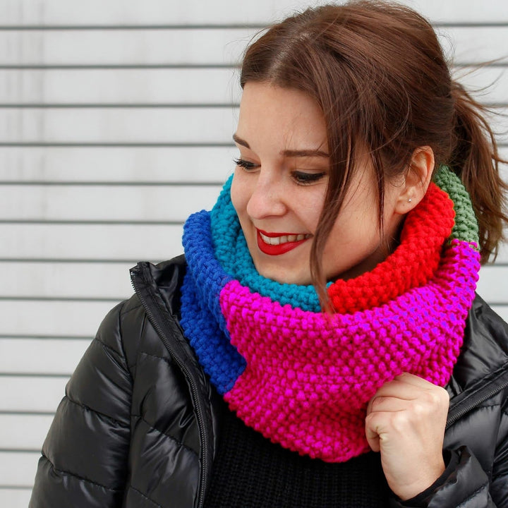 myboshi Strickset Schal New Haven, inkl. No.1 Wolle, Rundstricknadel, Anleitung und Label, Strickpak
