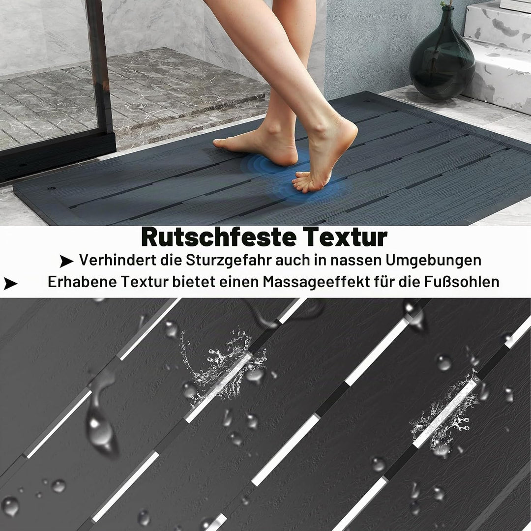 UISEBRT WPC Bodenelement Solardusche Garten Bodenplatte für Gartendusche Pooldusche Poolleiter Outdo