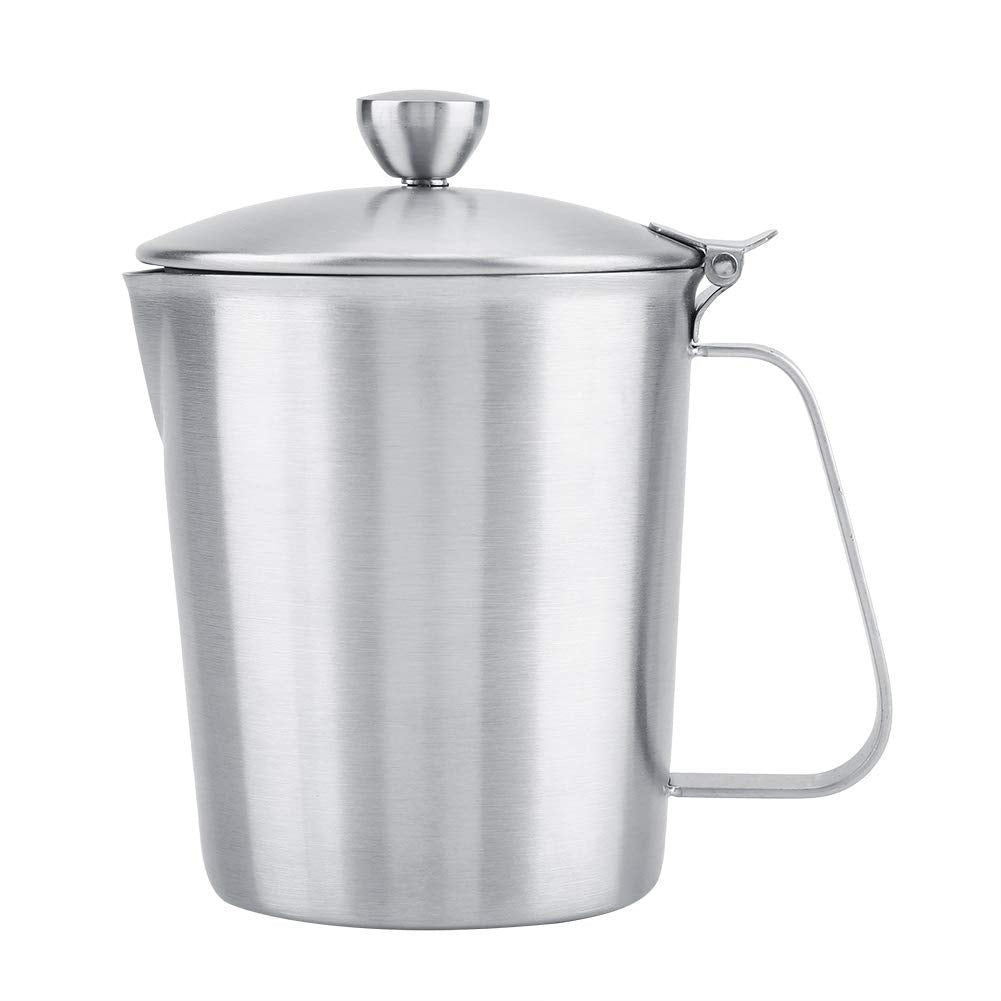 Praktische verspiegelte Edelstahl Milchkannen Kaffeetassen mit extra breitem Griff Bequemer Espresso