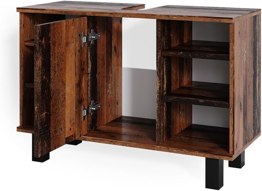 Vicco Waschbeckenunterschrank Fynn, Antikholz, 80 x 54 cm, Antikholz