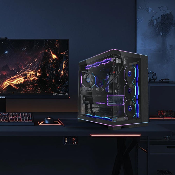 Lian Li O11D EVO RGB Gaming PC Gehäuse ATX Schwarz - Midi Tower PC Gehäuse mit RGB-Beleuchtung, Graf