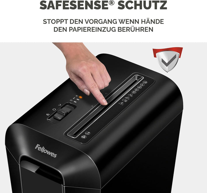 Fellowes Aktenvernichter 10 Blatt (P4), Papierschredder mit Partikelschnitt für Zuhause, Büro, Power