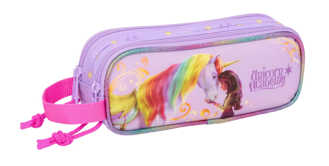 SAFTA Unicorn Academy Federmäppchen für Kinder, ideal für Kinder im Schulalter, bequem und vielseiti