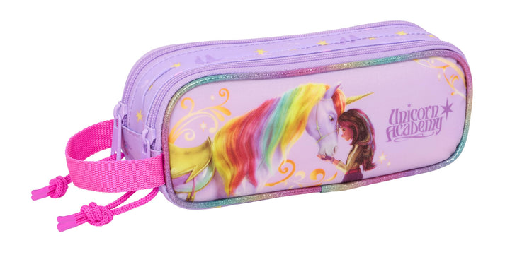 SAFTA Unicorn Academy Federmäppchen für Kinder, ideal für Kinder im Schulalter, bequem und vielseiti