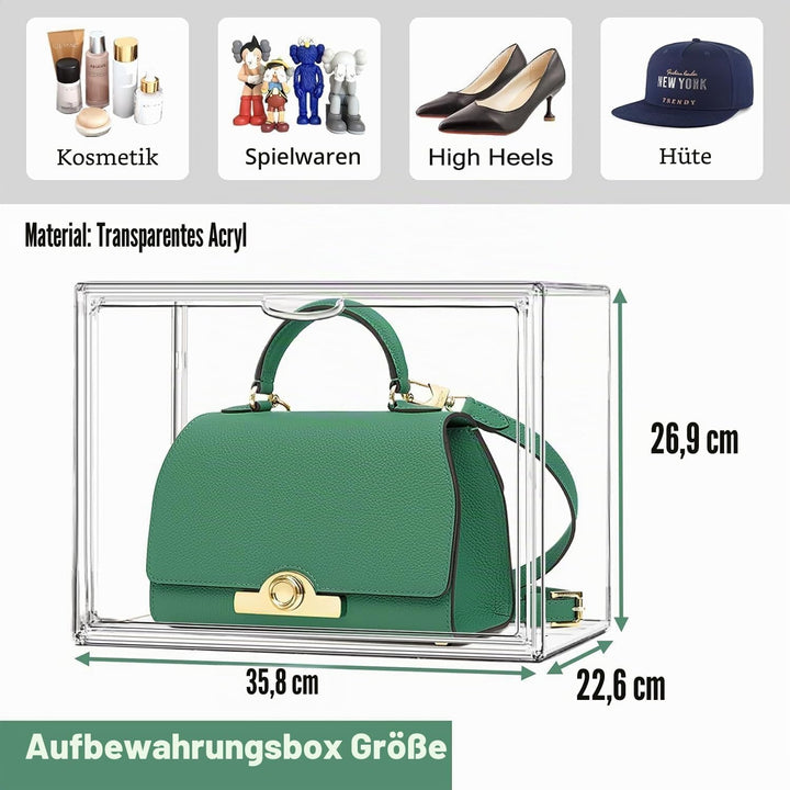 Schuhboxen Stapelbar Transparent Schuhaufbewahrungsbox Schuhkarton mit Deckel Schuh Organizer Schuha