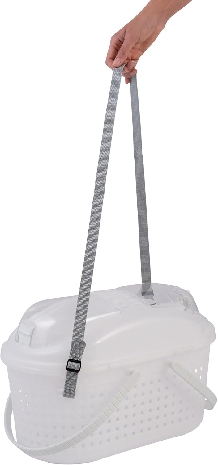 Iris Ohyama, Korb, Box, Tasche, Transportkäfig aus Kunststoff (PP) für Katze, Hund, 45 x T29 x H28.5