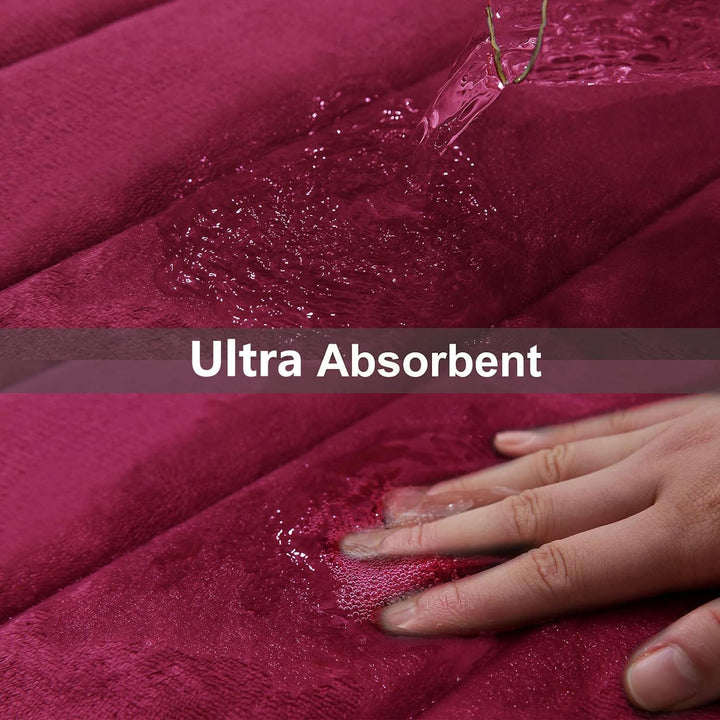 Homaxy Memory Foam Badezimmer Badeteppiche Saugfähige Rutschfester Badvorleger Waschbar Badematte -