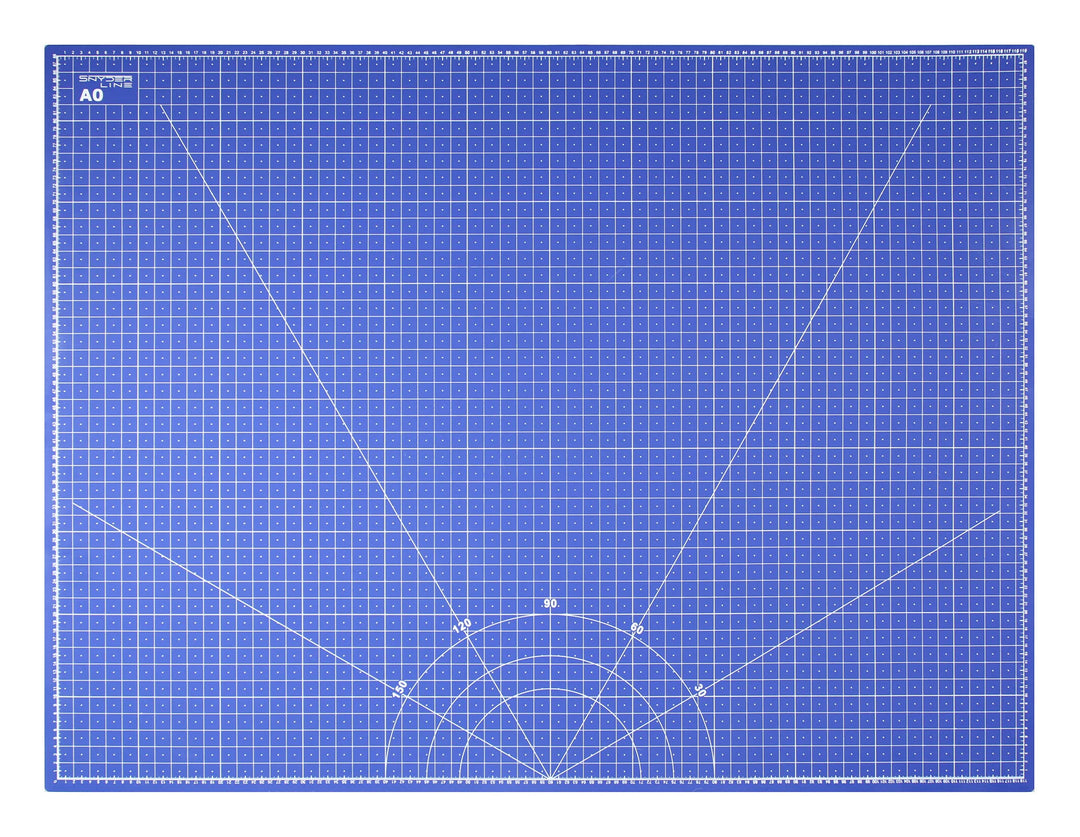 Schneidematte A0 selbstheilend, 90x120cm, blau/sw 5-lagig / 3 mm | Schneidunterlage beidseitig bedru