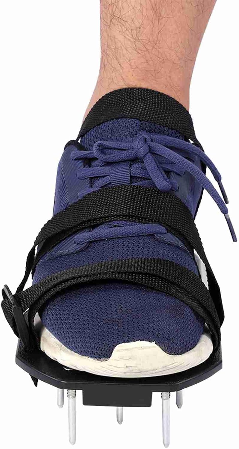 Rasenbelüftungsschuhschuhe mit Stachel Gartenschuhen Plastikschnalle Grasboden Losener Werkzeug