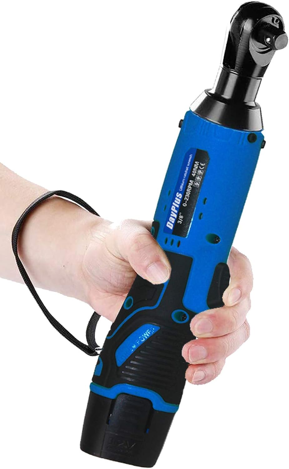 Akku Ratschenschlüssel mit 2 x 1500mAh Lithium Akkus, Elektrische Ratschenschlüssel Set - 40Nm, 12V,