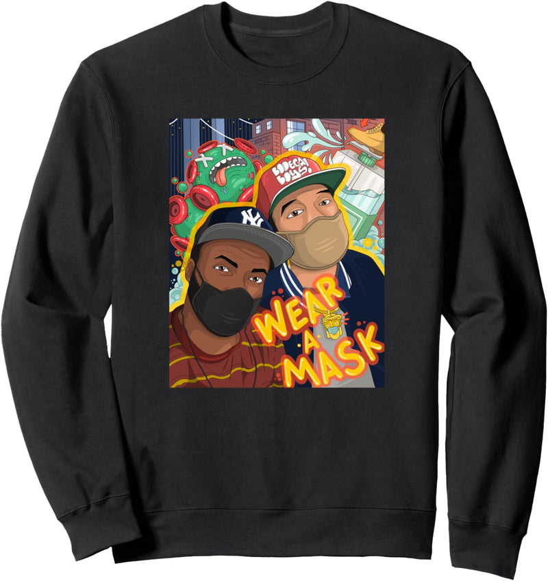 Desus & Mero Bodega Jungen tragen eine Maske Sweatshirt