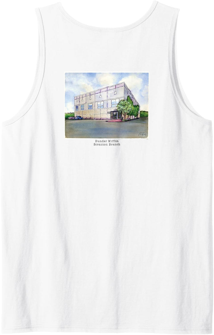The Office Dunder Mifflin Aquarell Illustration Tank Top