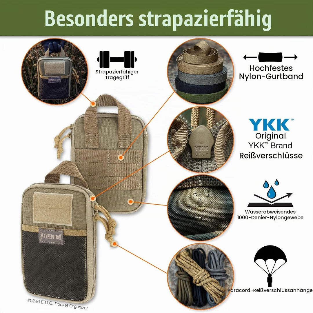 Maxpedition E.d.c. Pocket Organizer Tasche Einheitsgrösse Khaki, Einheitsgrösse Khaki