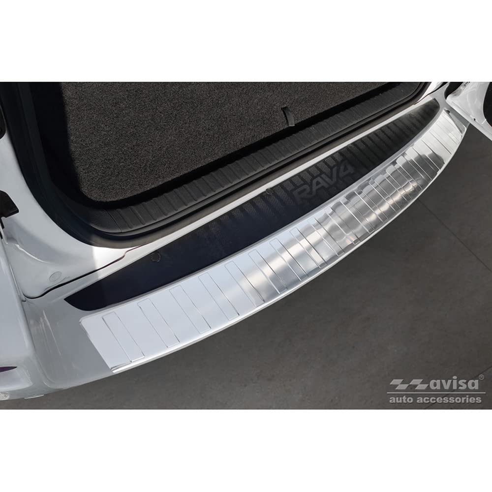Avisa Edelstahl Heckstossstangenschutz kompatibel mit Toyota RAV-4 III 2005-2008 & FL 2008-2012 'Rib