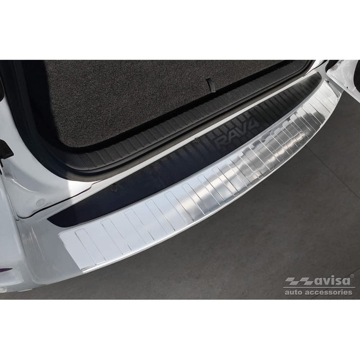 Avisa Edelstahl Heckstossstangenschutz kompatibel mit Toyota RAV-4 III 2005-2008 & FL 2008-2012 'Rib