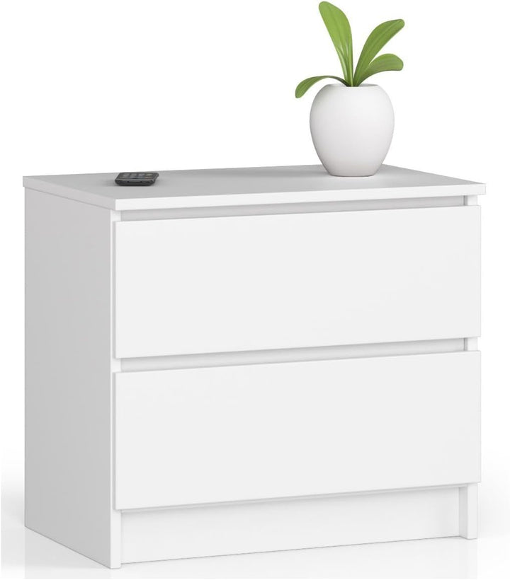 AKORD Kommode K60 mit 2 Schubladen | für das Wohnzimmer Schlafzimmer Schrank Büro Arbeitszimmer | Mo