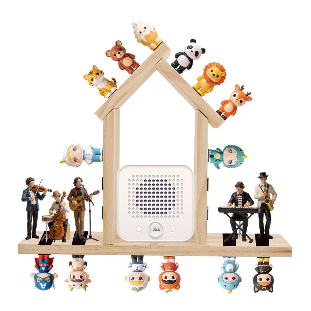 Magnetisches Toniebox Regal Kompatibel mit to-niesbox 1 und to-niesbox 2, Holz Tonie Regal, Wandrega